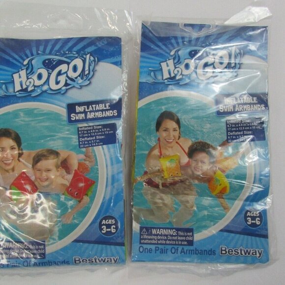 4x New Bestway H2O GO Children Splash and Play Inflatable Swim Dolphin Arm Bands - Picture 10 of 11